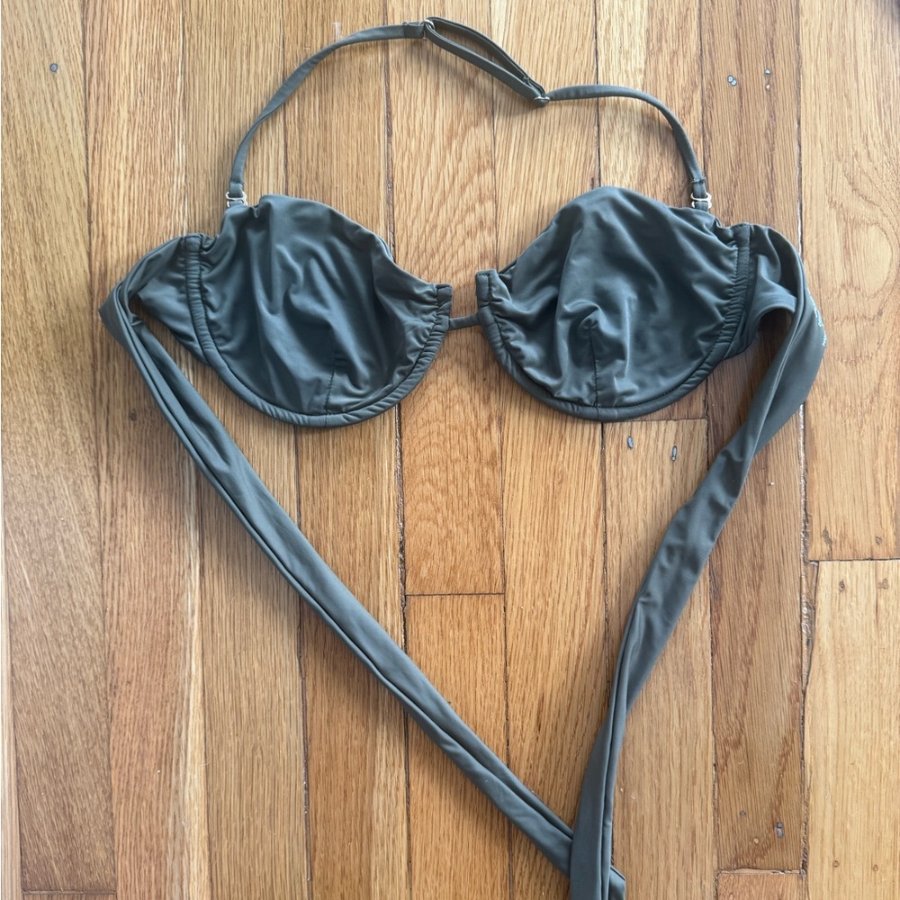 “Basil” halter bikini top from Slate (size L)